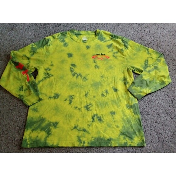 VTG TOM & JERRY MEN'S TIE DYE GRAPHIC LONG SLEEVE T-SHIRT-SIZE XL 90s Y2K - Picture 1 of 8